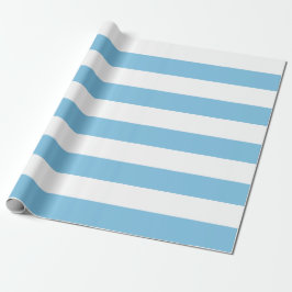 Extra Large Light Blue and White Rand Presentpapper