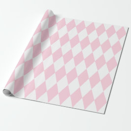 Extra Large Ljus rosa och White Harlequin Presentpapper