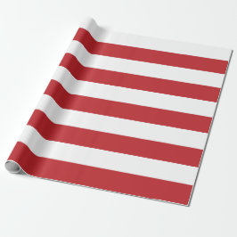 Extra Large Mörk Red and White Rand Presentpapper