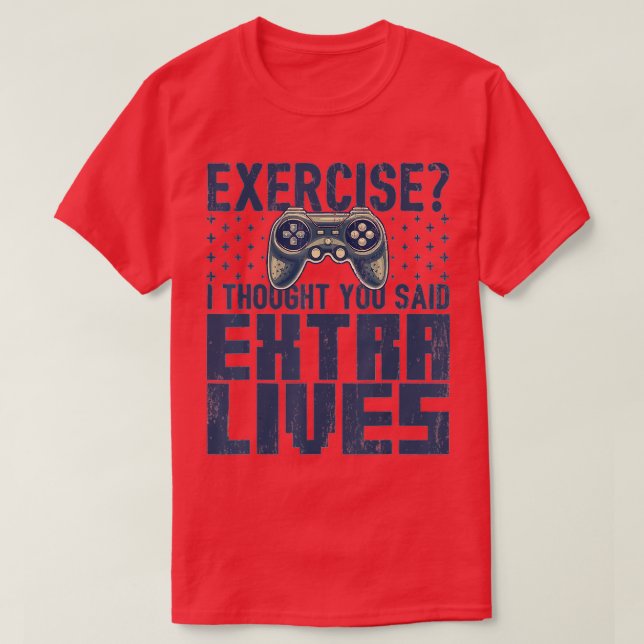 Extra lever en snygg videospelskontroll Retro Boy T Shirt (Design framsida)