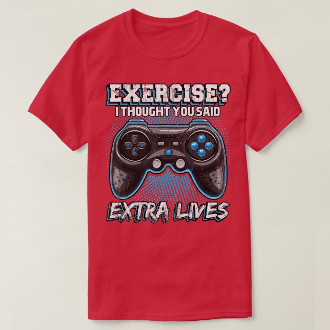 Extra lever en snygg videospelskontroll Retro Boy T Shirt (Design framsida)