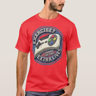 Extra lever en snygg videospelskontroll Retro Boy T Shirt