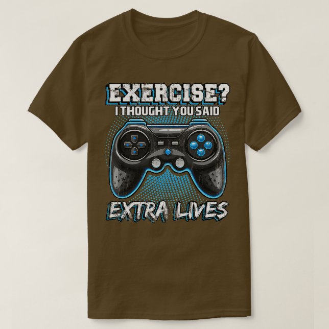 Extra lever en snygg videospelskontroll Retro Boy T Shirt (Design framsida)