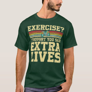Extra lever en snygg videospelskontroll Retro Boy T Shirt