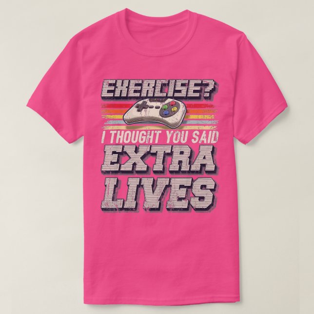 Extra lever en snygg videospelskontroll Retro Boy T Shirt (Design framsida)