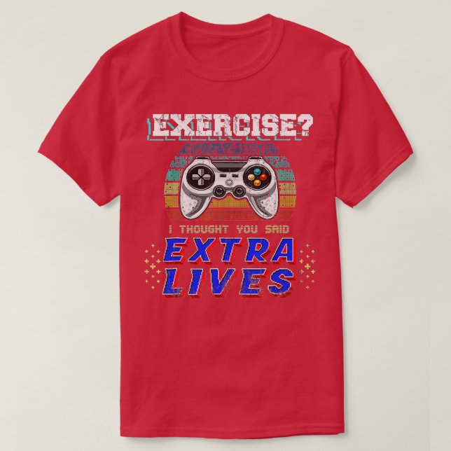 Extra lever en snygg videospelskontroll Retro Boy T Shirt (Design framsida)