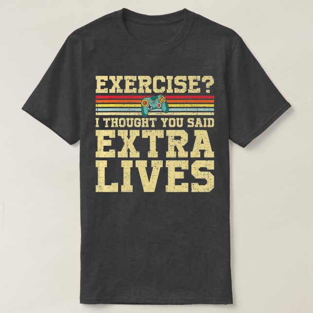 Extra lever en snygg videospelskontroll Retro Boy T Shirt (Design framsida)