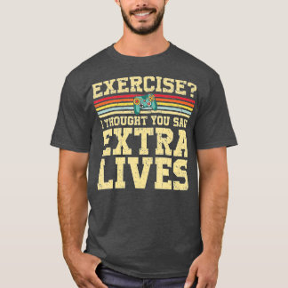 Extra lever en snygg videospelskontroll Retro Boy T Shirt