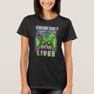 Extra lever videospelsstyrenheten Retro Gamer Boy T Shirt