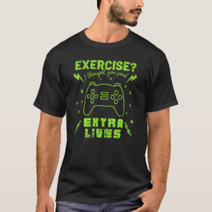 Extra lever videospelsstyrenheten Retro Gamer Boy T Shirt