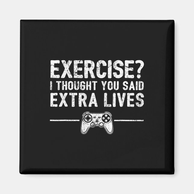 Extra Lives Funny Video Game Controller Retro Game Magnet (Framsidan)