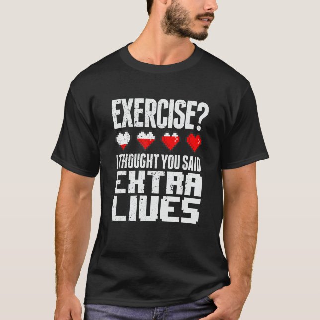 Extra Lives  Video Game Controller Retro Gamer Boy T Shirt (Framsida)