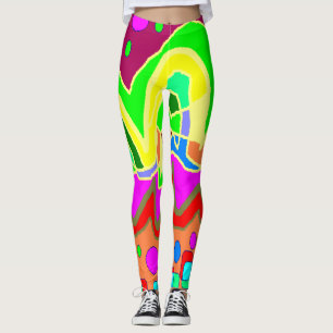 Extra ljus djärv färgdamasker leggings