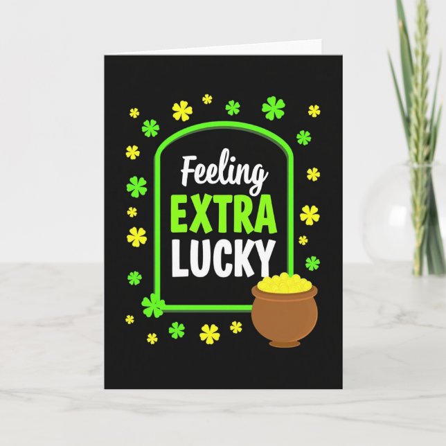 Extra Lucky Greeting Card Kort (Framsida)