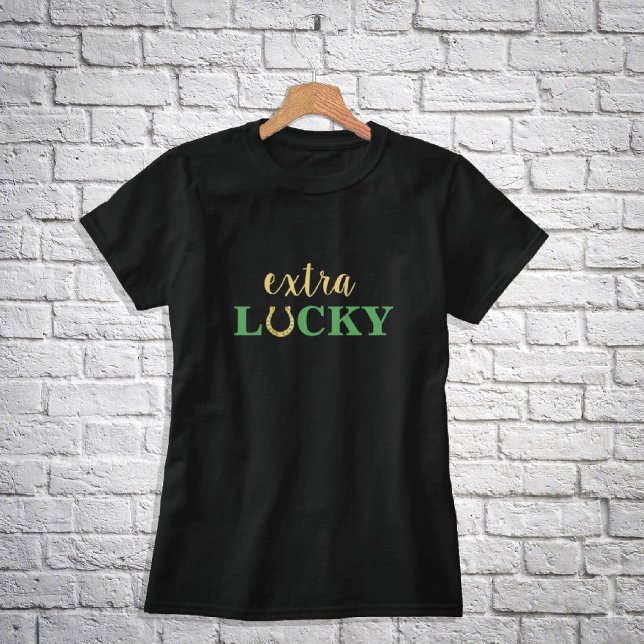 Extra Lucky Horseshoe St. Patrick's Day T Shirt (Skapare uppladdad)