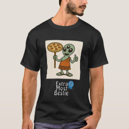 Extra Mest Bestie™ Pizza Alien Tee - Lena vänner