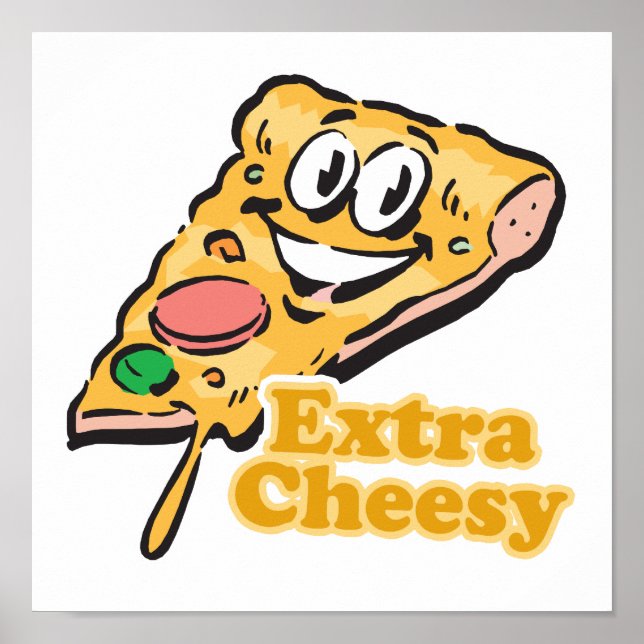 Extra Ost pizza slice Poster (Framsidan)