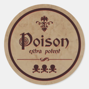 Extra potent etikett för gift Halloween