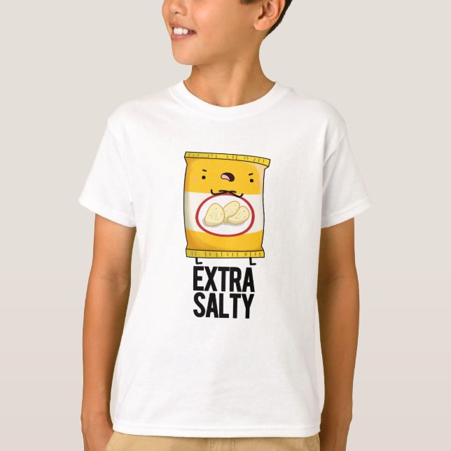 Extra Salty Funny Salty Snack Pun T Shirt (Framsida)