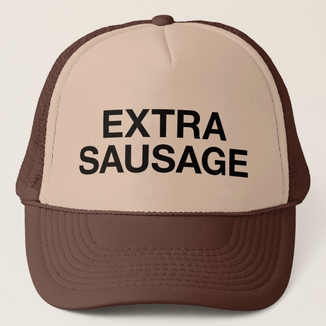 EXTRA SAUSAGE roligt slogan truckerkeps (Framsida)