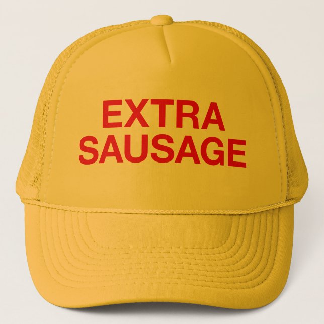 EXTRA SAUSAGE roligt slogan truckerkeps (Framsida)