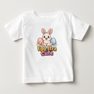 Extra söta påskharen med färgglada ägg t shirt