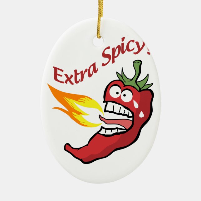 Extra Spicy Pepper Julgransprydnad Keramik (Framsidan)