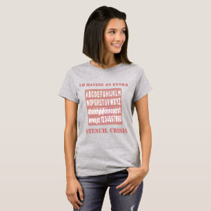 Extra stencil, lägg till text, T-Shirt