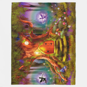 Extra stor filt av filten Magic Fairy Träd