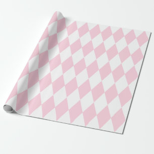 Extra Stora Ljusare rosa och vita harlequin Presentpapper