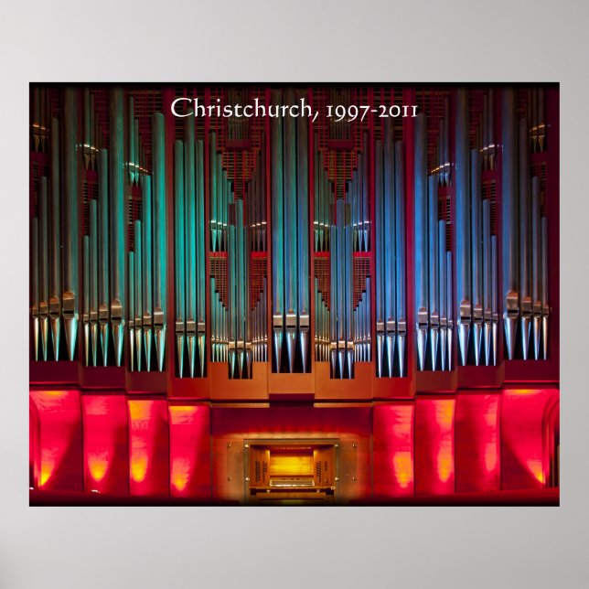 Extra, stort ChristChurch Town Hall-organ poster (Framsidan)