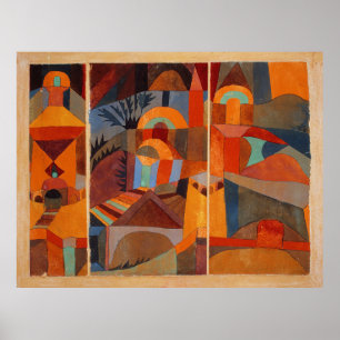 Extra stort format för Paul Klee tempelträdgård Poster