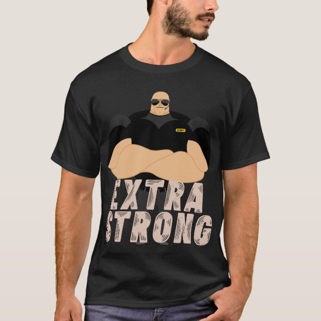 Extra Strong Muscle Man T-Shirt (Framsida)