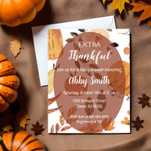 Extra Tacksam Thanksgiving Dusch Inbjudan