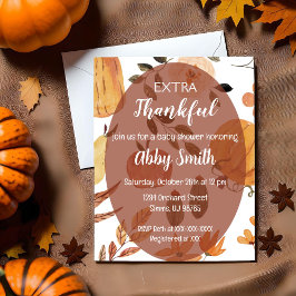 Extra Tacksam Thanksgiving Dusch Inbjudan