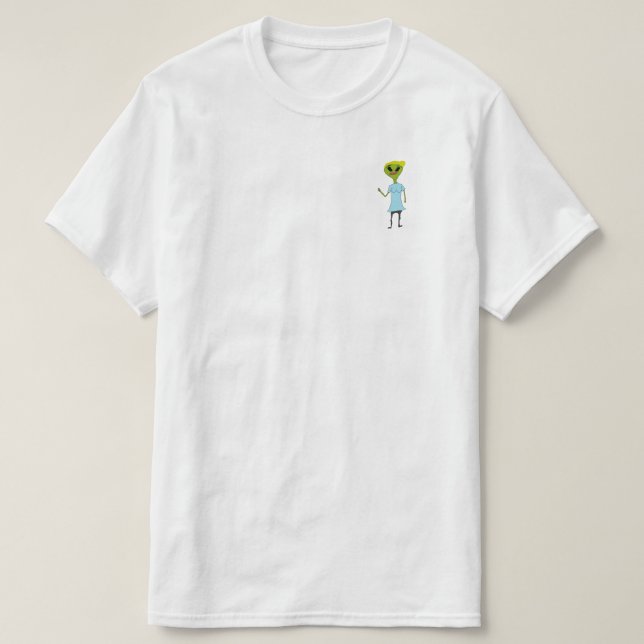 Extra teresticle beklär och drar tillbaka t-shirt (Design framsida)