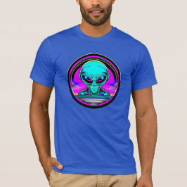 Extra Terrestrial Alien som flyger i UFO T Shirt
