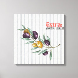 Extra Virgin Livlig Medelhavs Olivgren Canvastryck