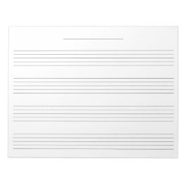 Extra Wide Rule Music Manuscript Papper för barn Anteckningsblock