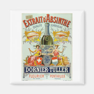 Extrait d'Absinthe Poster fin konst Magnet