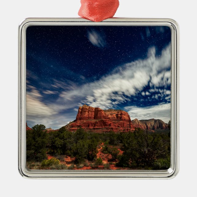 Extraknäcka över Sedona, Arizona Julgransprydnad Metall (Framsidan)