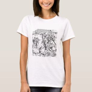 Extraktionen av metaller, efter en träsnitt i t shirt