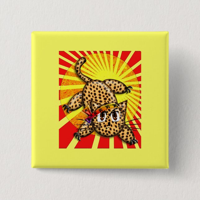 Extrakute Anime Leopard Kattunge Rainbow Head Band Knapp (Framsida)