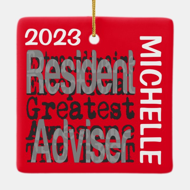 Extraordinaire-ANPASSNINGSBARNA för rådgivare i bo Julgransprydnad Keramik (Baksida)