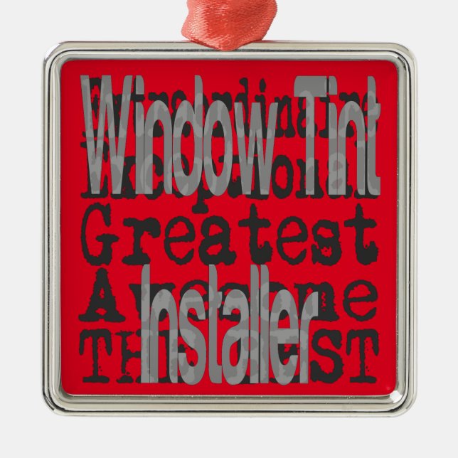 Extraordinaire för installation av fönstertitel julgransprydnad metall (Framsidan)