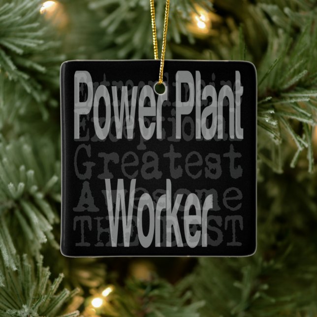 Extraordinaire för Power Plant Worker Julgransprydnad Keramik (Träd)