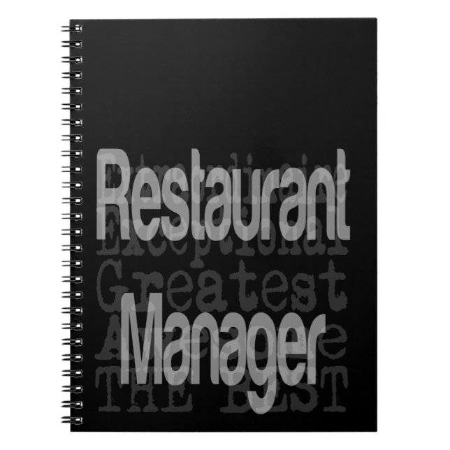 Extraordinaire för Restaurang Manager Anteckningsbok (Framsidan)