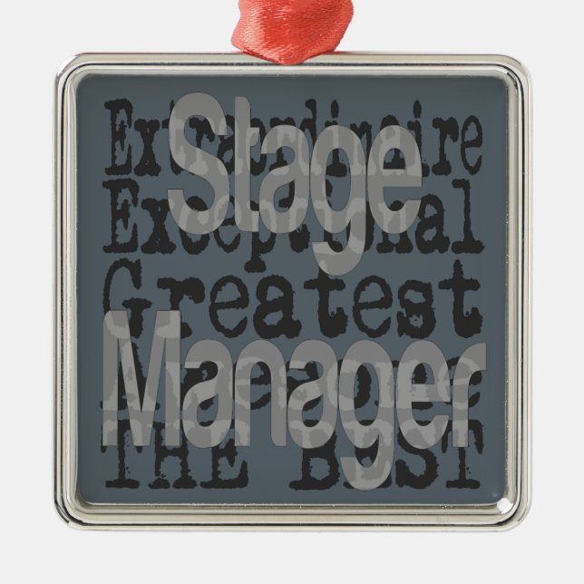 Extraordinaire för scenhanterare julgransprydnad metall (Framsidan)