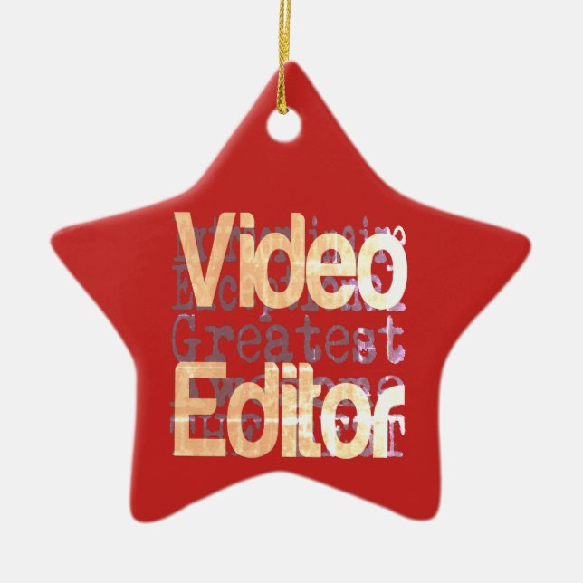 Extraordinaire för videoredigerare julgransprydnad keramik (Framsidan)