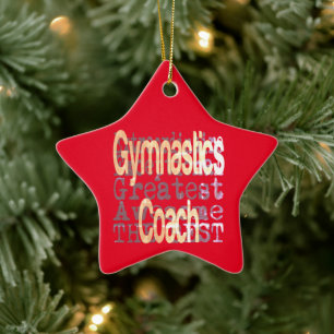 Extraordinaire Gymnastics Coach Julgransprydnad Keramik